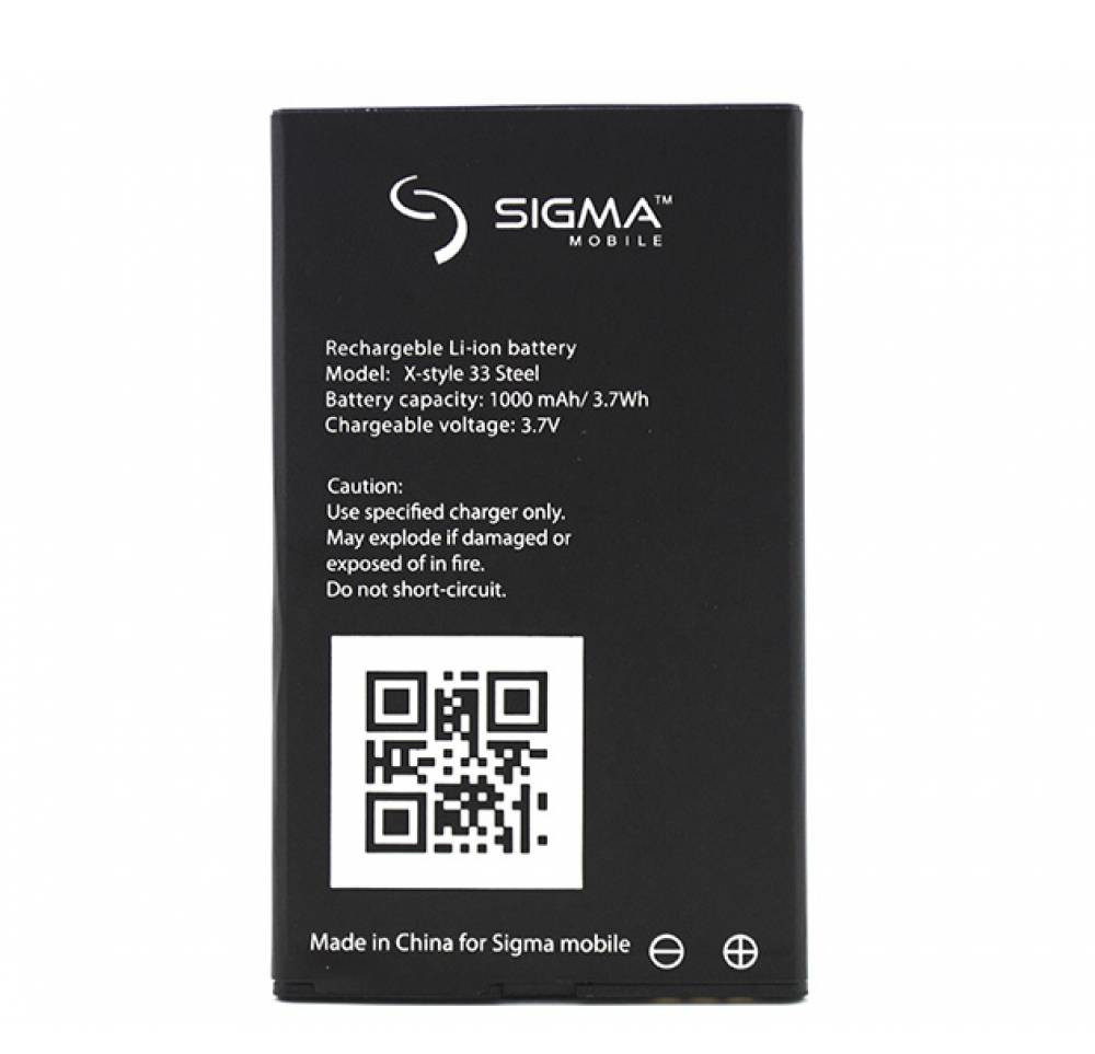 

Оригинальный аккумулятор ( АКБ / батарея ) для Sigma Mobile X-style 33 Steel 1000mAh
