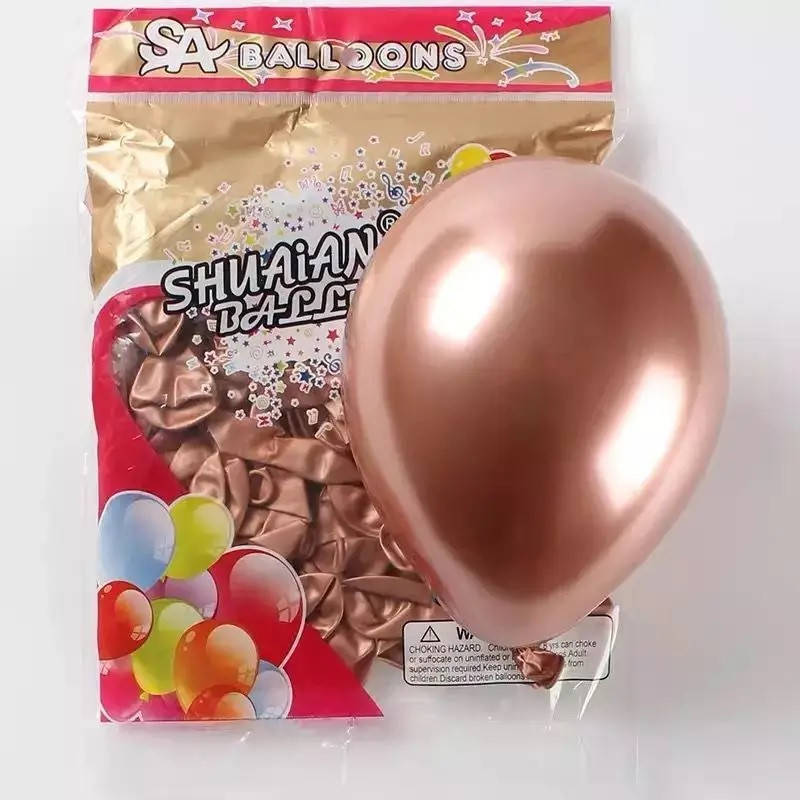 

Латексный шар 10"(26см) Хром розовое золото, Bestbal (Китай)