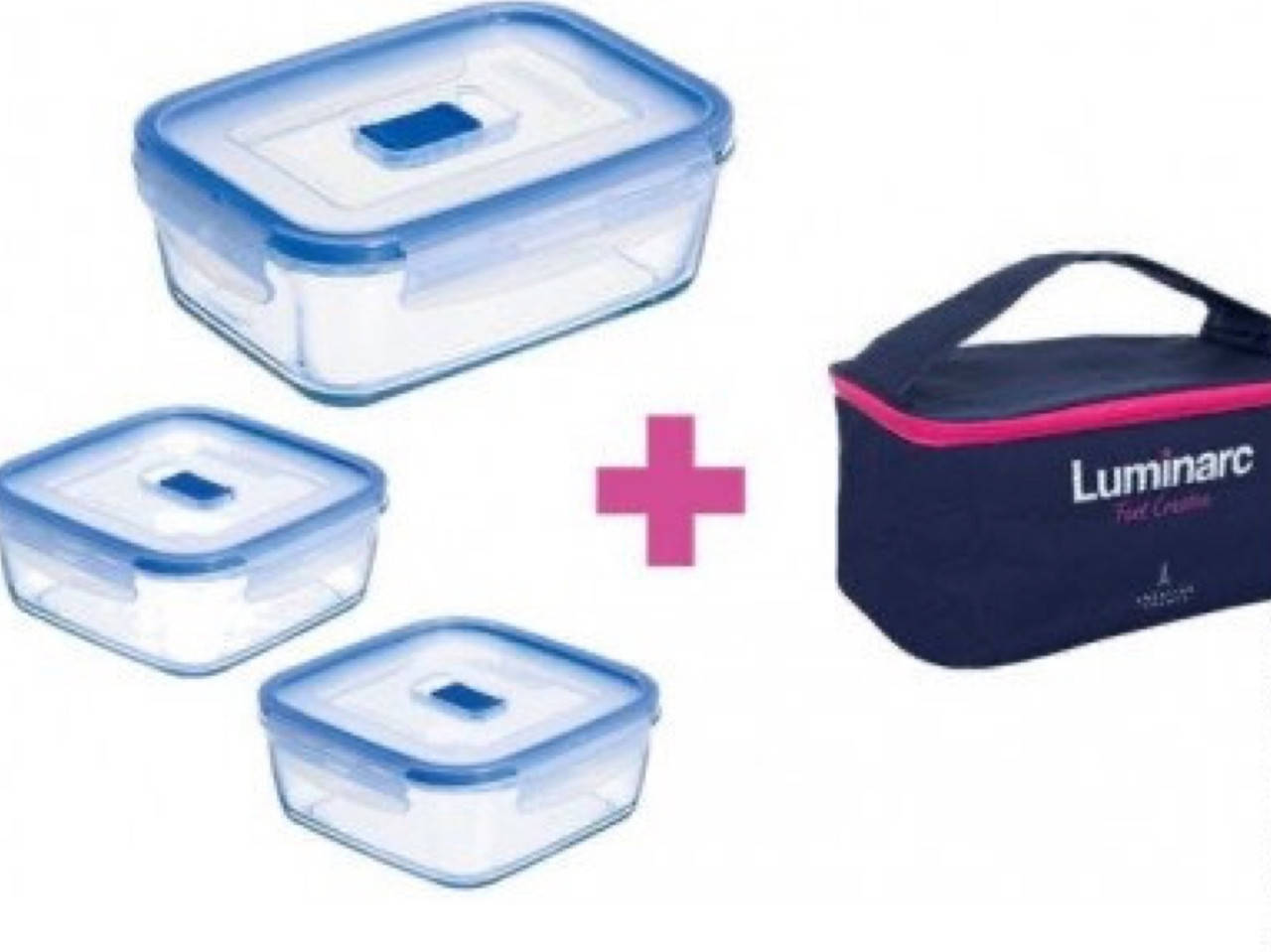

Набор судков в терма-сумке Luminarc Pure Box Active 4 предмета P7379, Голубой