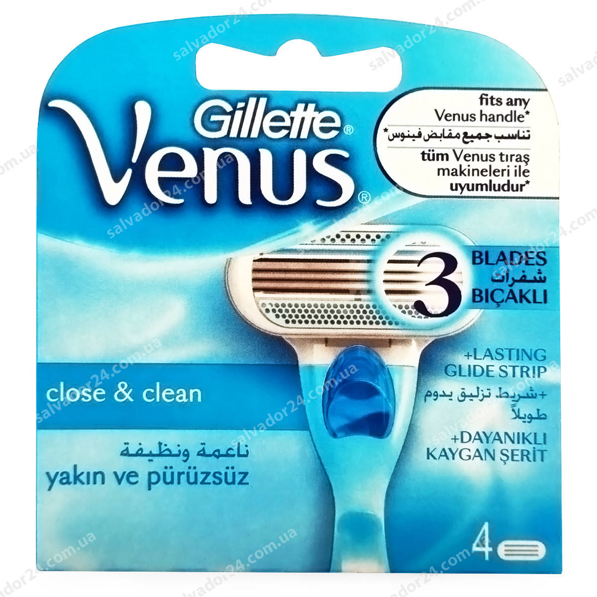 

Gillette Venus 4 шт. в упаковке сменные женские кассеты для бритья Германия