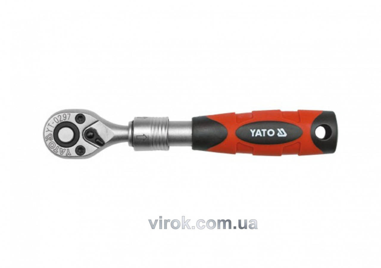 

Трещотка 1/4" телескопическая YATO 150-200 мм 72 зубца YT-0297