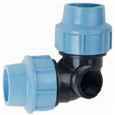 

Santehplast Колено зажимное боковая резьба 32x32х3/4", Голубой