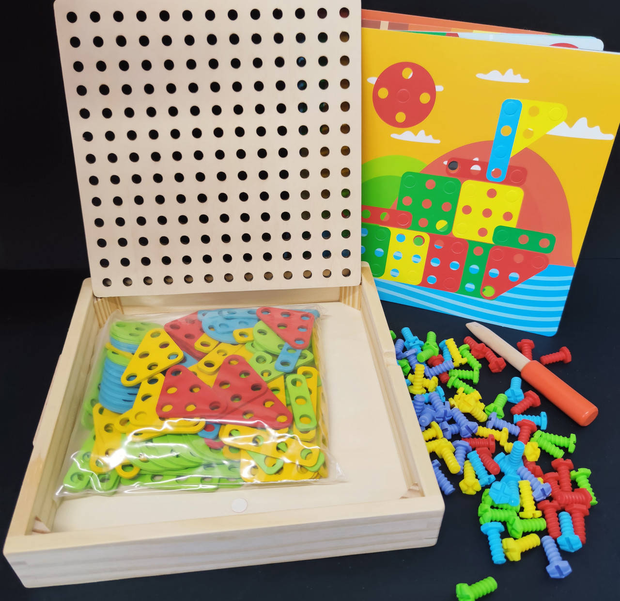 

Деревянная игрушка конструктор-мозаика MD 2683