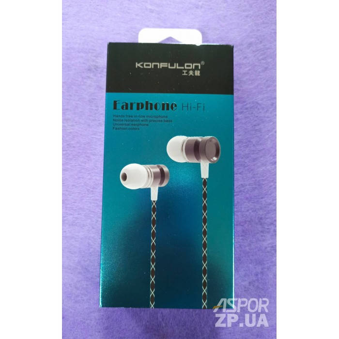 

Наушники с микрофоном Konfulon iN-A08- графит
