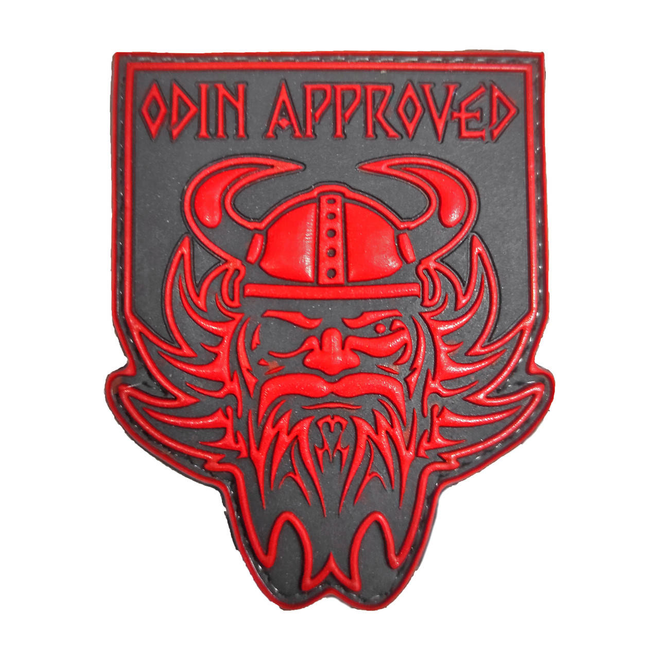 

Шеврон Odin Approved BLACK-RED 70х85мм, Черный