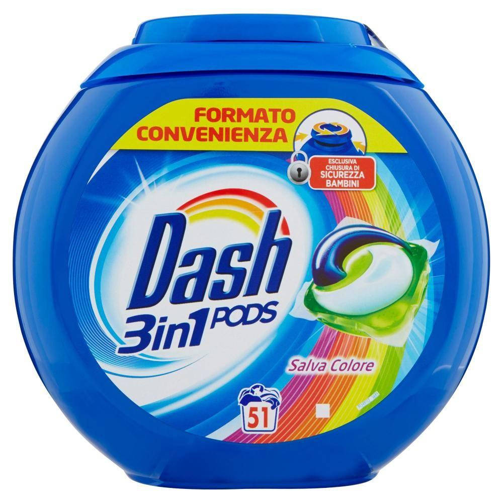 

Капсулы для стирки цветного белья Dash Salva Color 3 в 1 51 шт