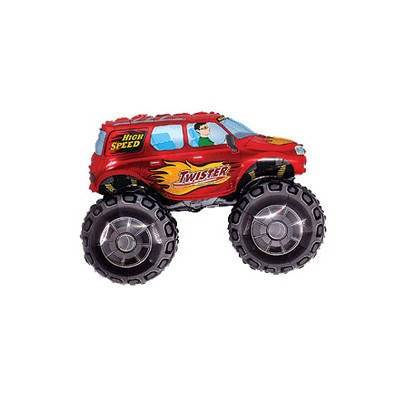

Фольгированный шар мини фигура Монстр Трак 26х37см (14"), Красный