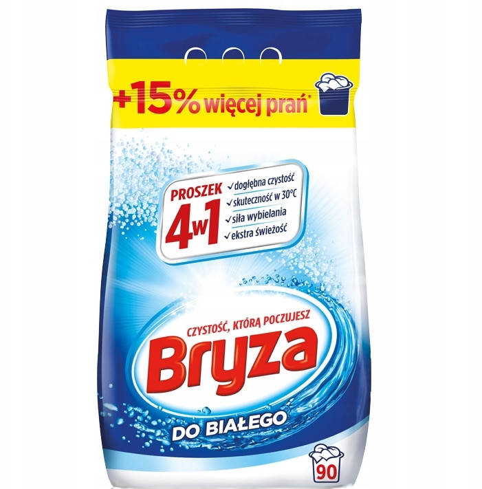 

СТИРАЛЬНЫЙ ПОРОШОК BRYZA 4В1 БЕЛЫЙ 5.85КГ (90ПР)