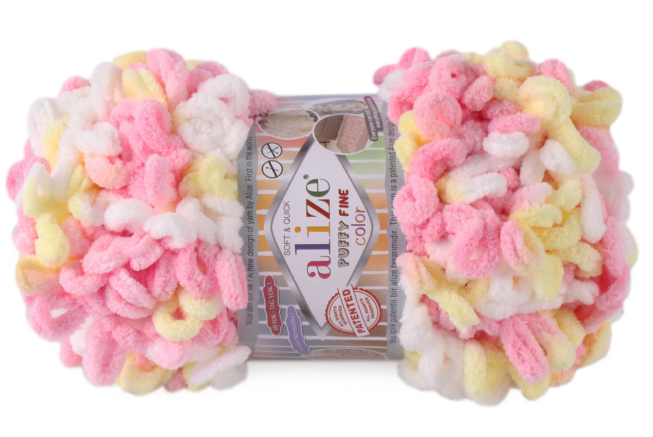 

Alize Puffy Fine Color, №6367, Секционное крашение