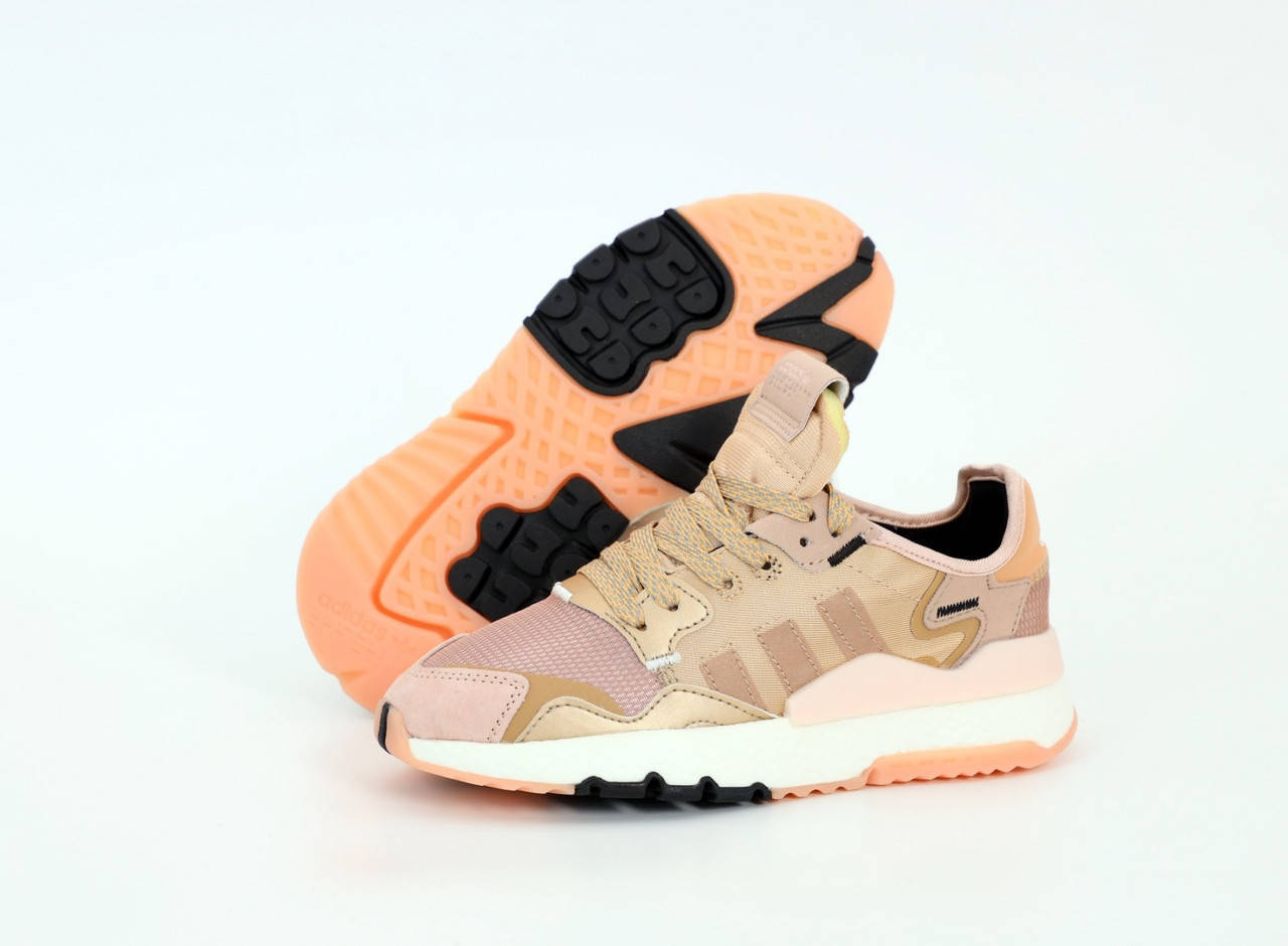 

Кроссовки женские Adidas Nite Jogger "Бежевые" рефлектив р. 38, 40, Бежевый