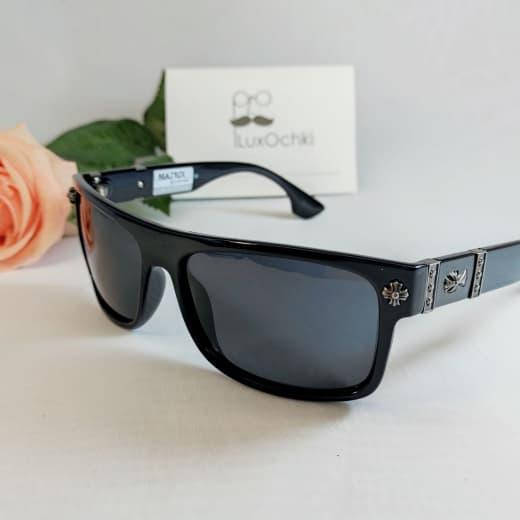 

Мужские солнцезащитные поляризованные очки Matrix в стиле Chrome Hearts, Черный глянец