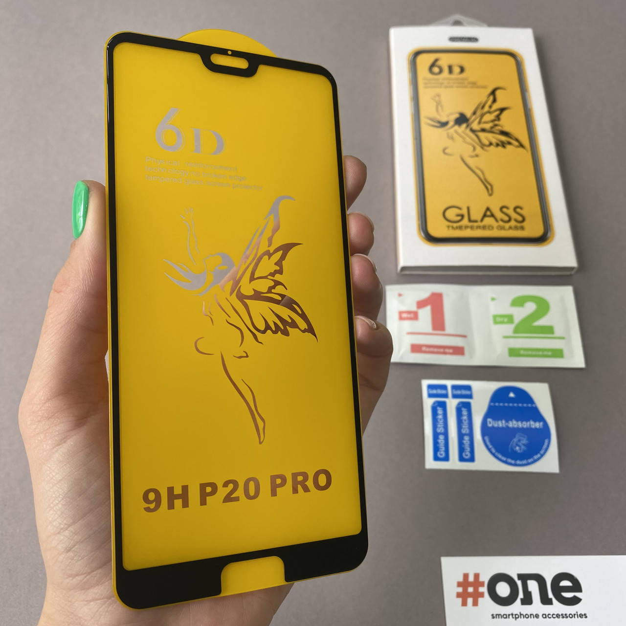

Защитное стекло для Huawei P20 Pro 6D HQ стекло на экран телефона хуавей п20 про черное EGR, Черный