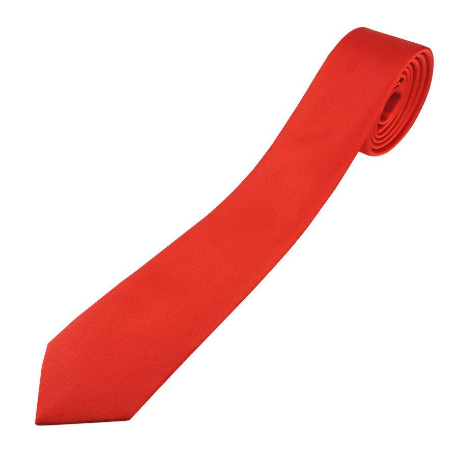 

Красный однотонный атласный галстук для мужчин Pierre Cavelli SS-Red