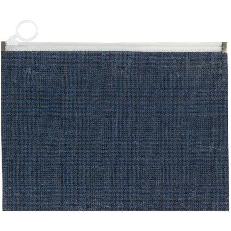 

Папка на молнии zip-lock, А5+, Tartan Blue, Синий