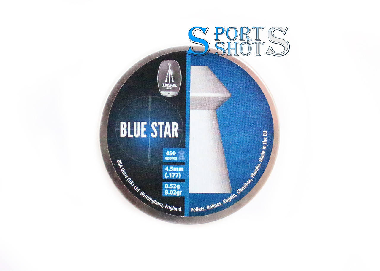 

Пули BSA Blue Star 4.5мм, 0.52г, 450шт/пчк