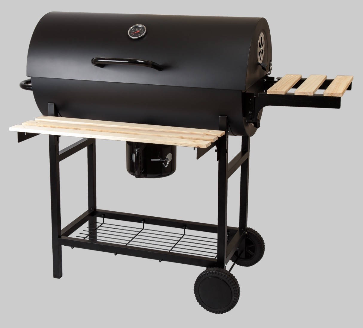 

Угольный гриль-барбекю с термометром и двухуровневой полкой WOOD TABLE GRILL