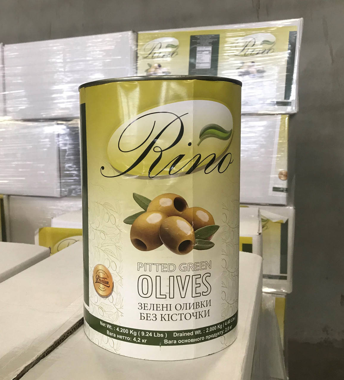 

Оливки зеленые без косточки 4,2 кг TM Rino, Египет