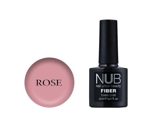 

База для гель-лака с волокнами NUB Fiber Base Coat 8 мл, rose