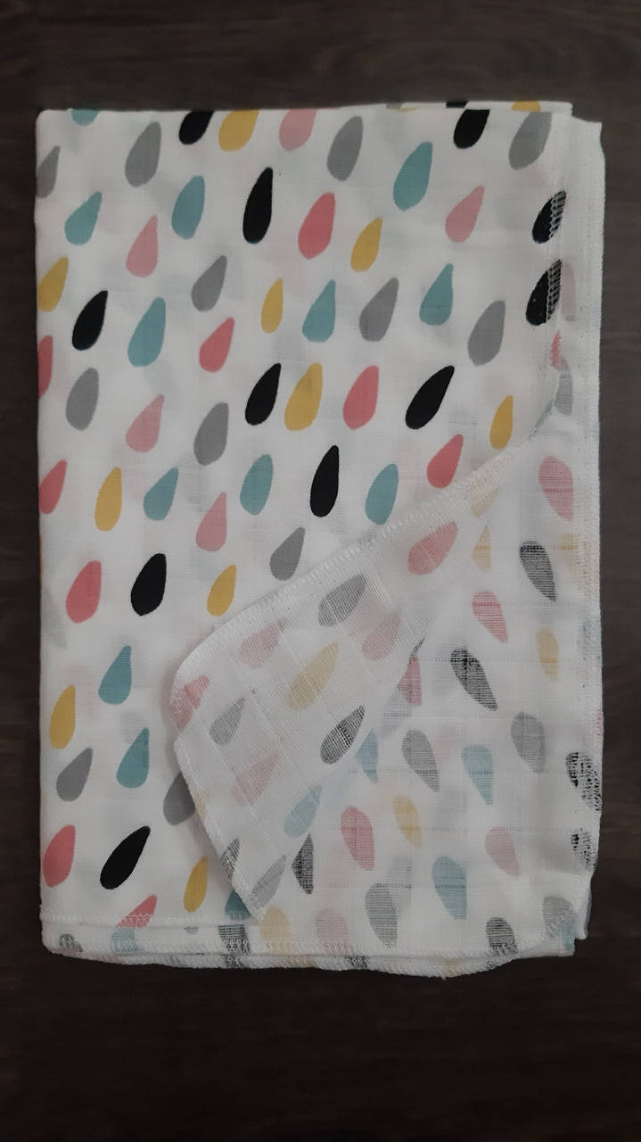 

Муслиновая пеленка для новорожденных 115*105 см., Разные цвета