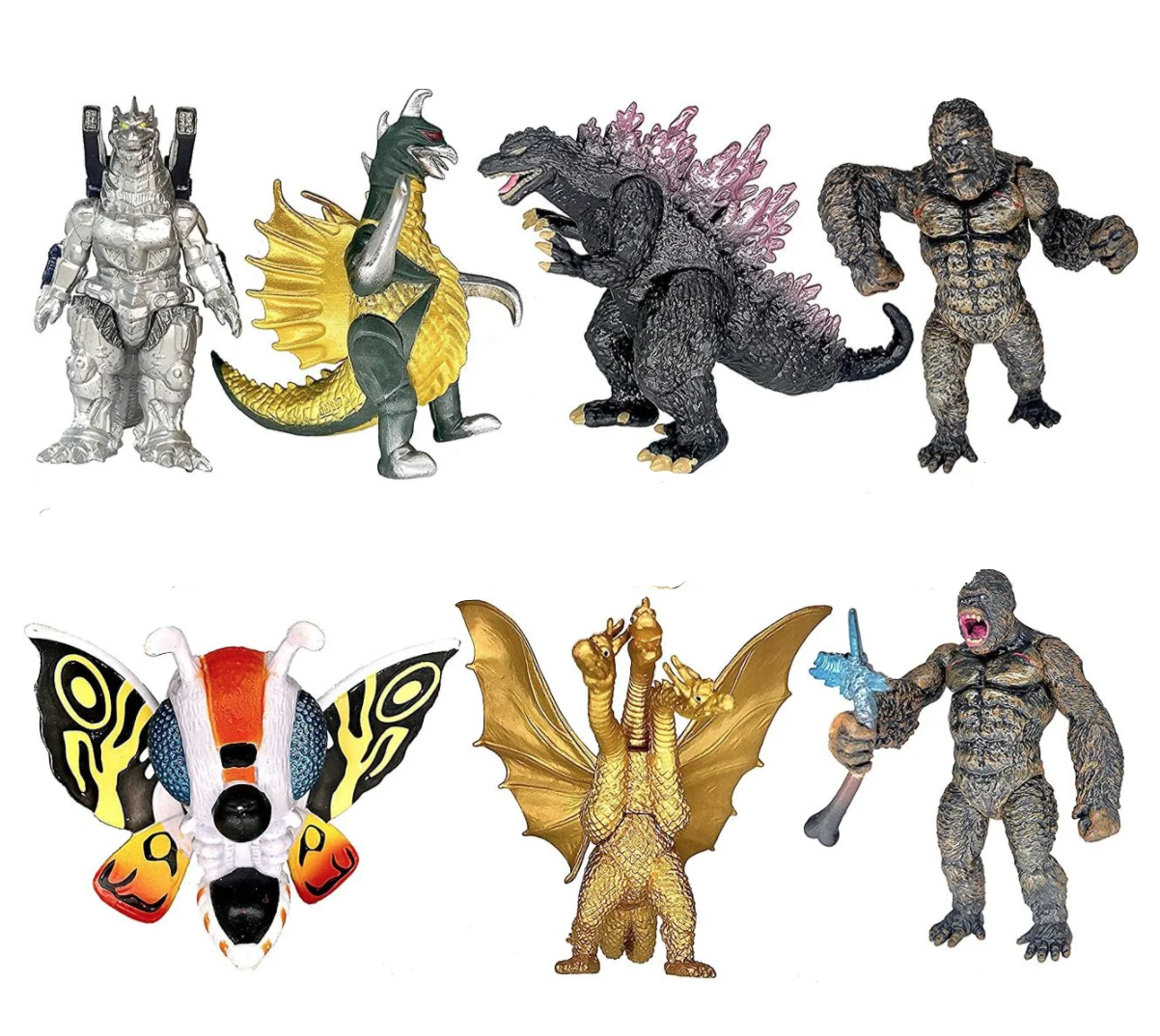 

Набор фигурок 7в1 Годзилла + Кинг Конг + монстры 9,5 см - Godzilla