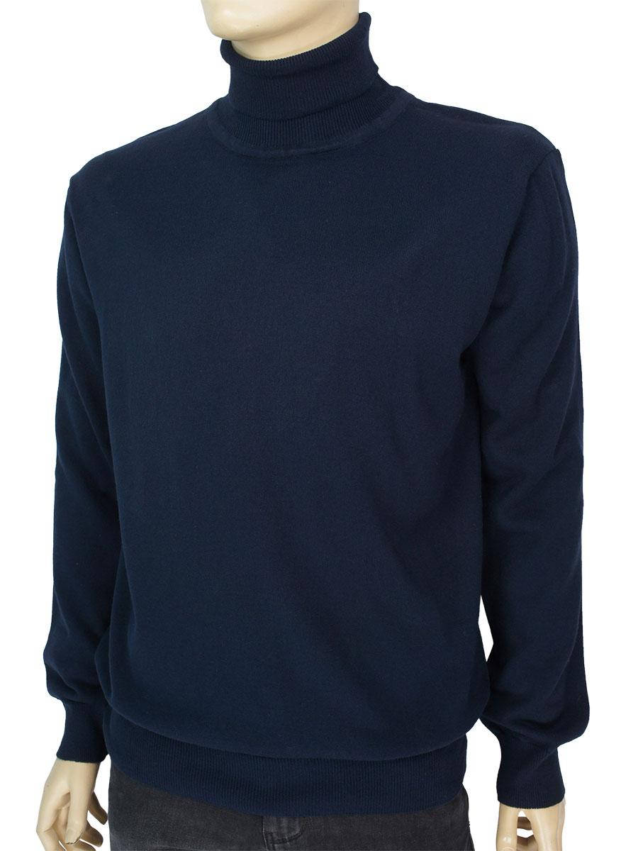 

Однотонна темно-синя чоловіча водолазка Pulltonik 207-03 Lacivert