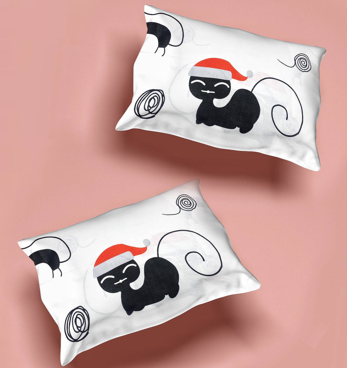 

Наволочка 50x50, 40x40, 40x60 с детским рисунком из бязи Голд "Котики", Белый