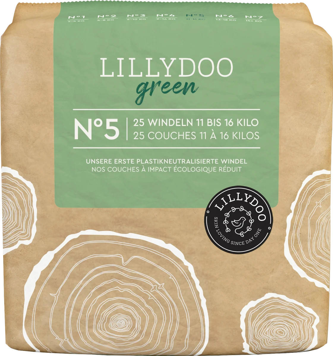 

Подгузники Lilllydoo Green 5 (11-16кг) 25 шт, Белый