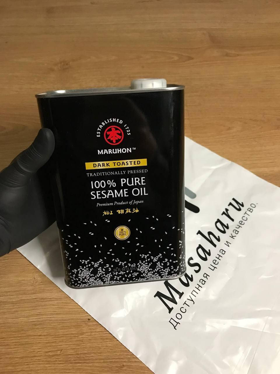 

Кунжутное масло премиум качества, Pure Sesame Oil TM MARUHON 1,65л. (original)