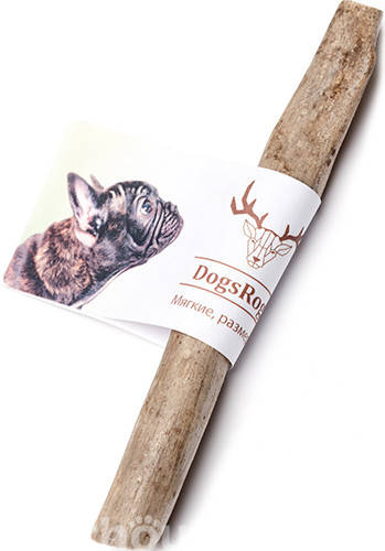 

DogsRogs Оленьи рога для собак малых пород, M ( 20см), мягкие