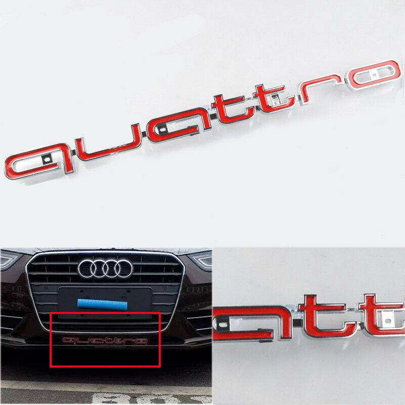 

Эмблема решетки Audi Quattro красная