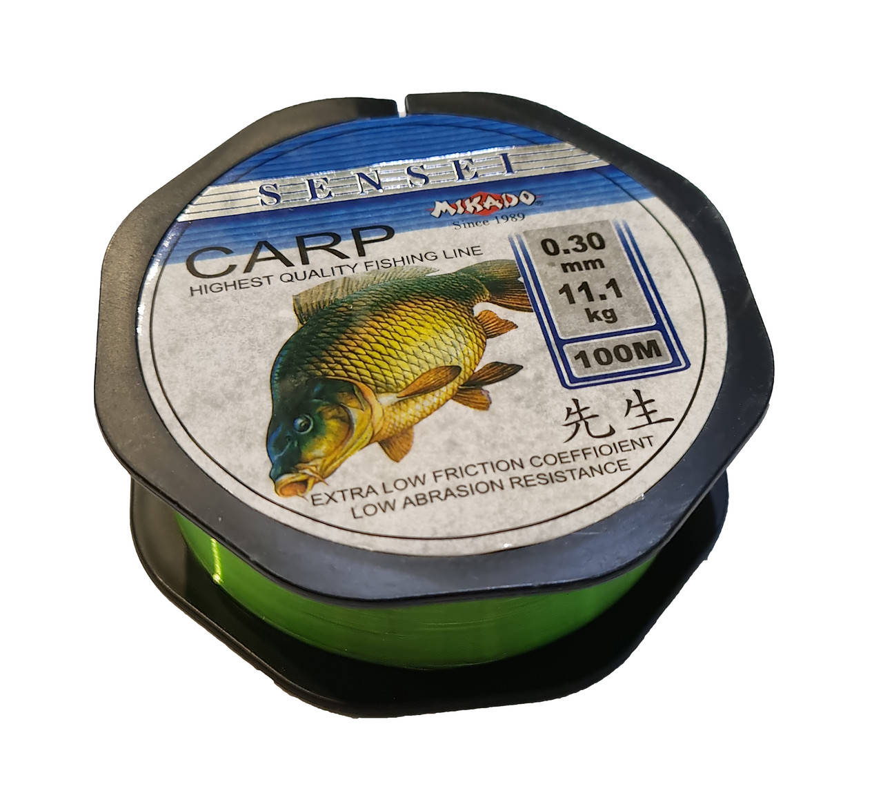 

Леска Mikado CARP 100м 0,35мм 11,10кг cалатовая