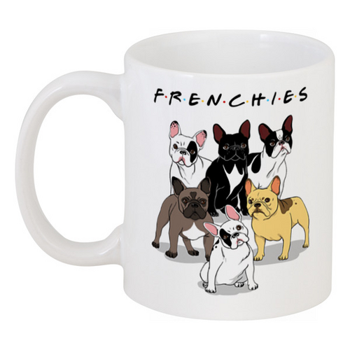 

Кружка Frenchies - Friends (белая), Белый