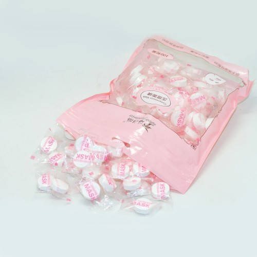 

Маска таблетка прессованная для лица одноразовая , 100 шт, Белый