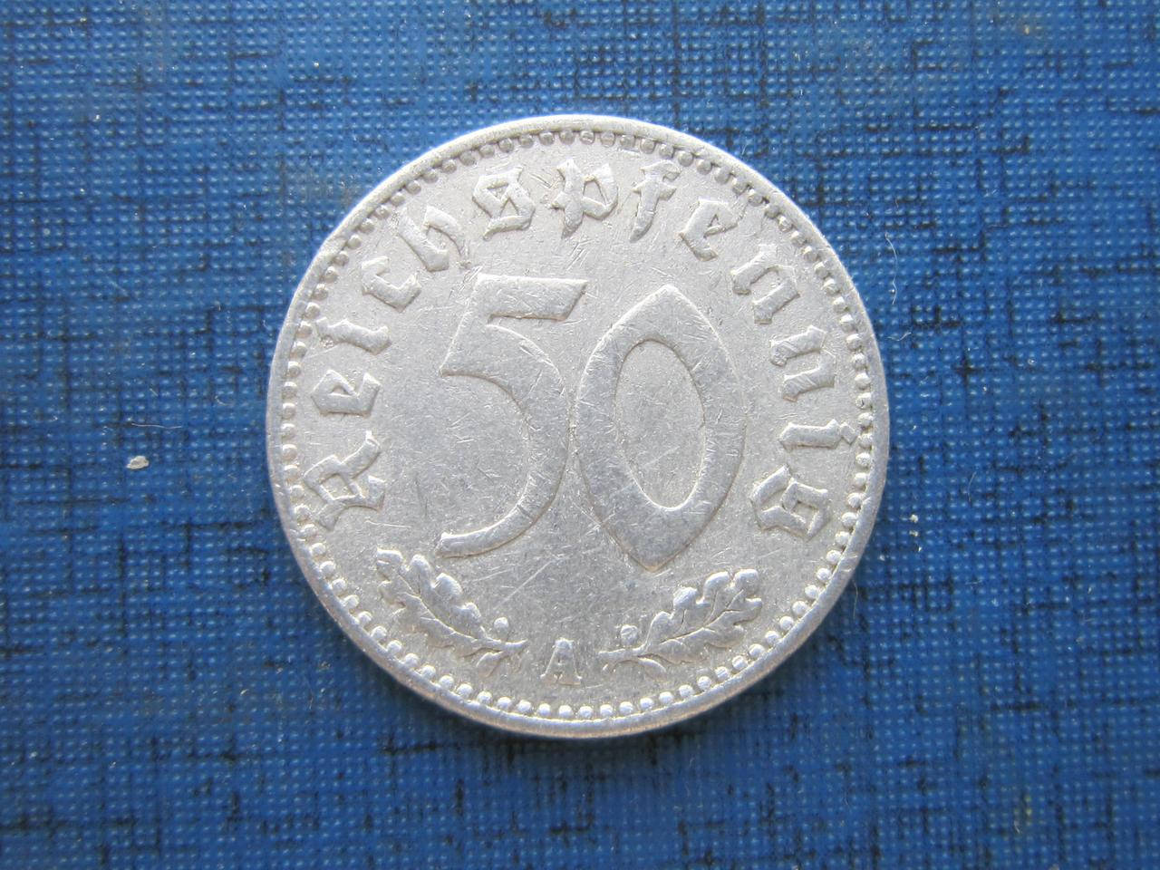 

Монета 50 пфеннигов Германия 1940 А 1940 D рейх свастика 2 года цена за 1 монету