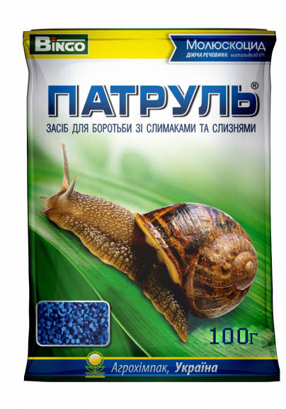 

Моллюскоцид Патруль 100 г, средство от слизней, улиток