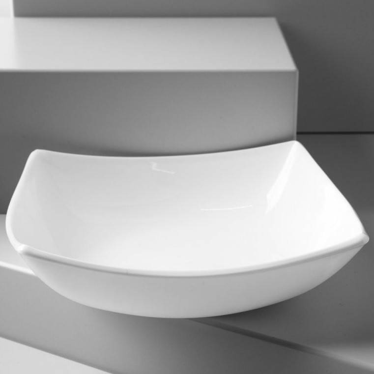 

Салатник квадратный для одной персоны Luminarc Quadrato White 140 мм (Н3668), Белый