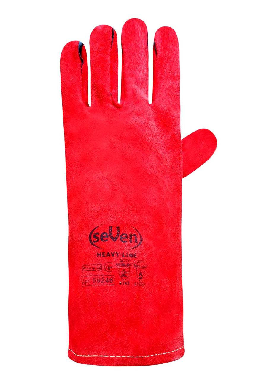 

Перчатки краги сварочные SeVen 69246 красные с подкладкой (XL), Красный