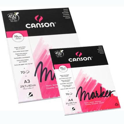 

Склейка для маркерів Marker А4 (21*29,7 см) 70г, 70л, Canson