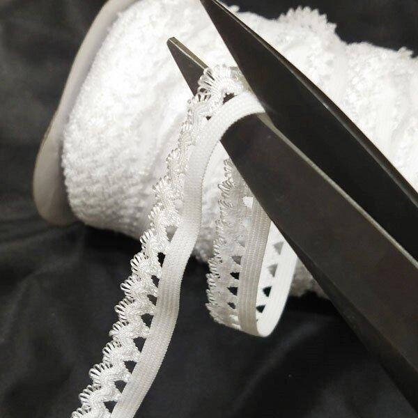 

Резинка для пошива нижнего белья (отделочная) 15мм на метраж белая (ВК9-001), Белый