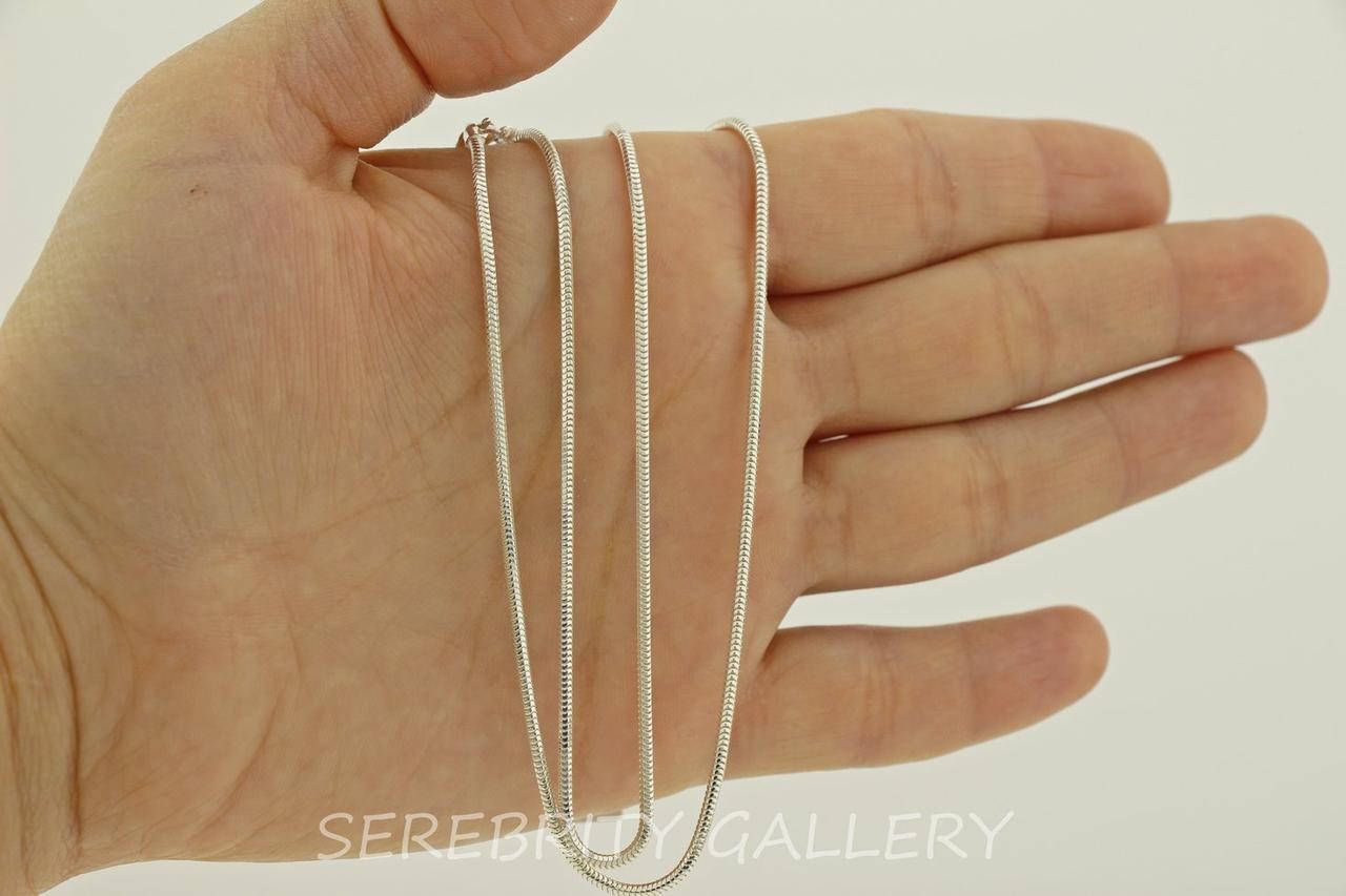 

Серебряная цепочка Снейк 1 мм размер 45 SR T140 Sn 45