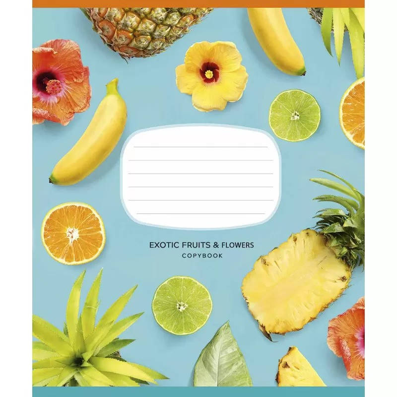 

Зошит шкільний в лінію 18 аркушів Star, Fruits & flowers