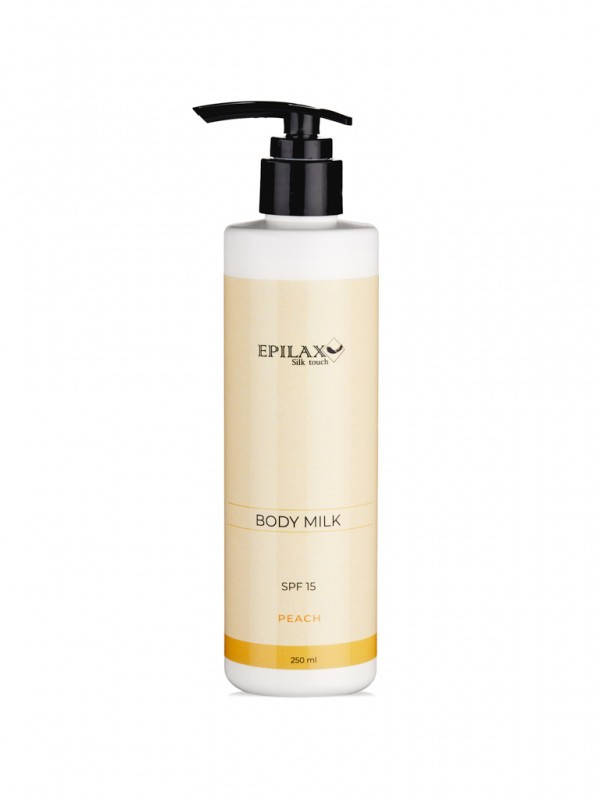 

Молочко для тела SPF 15 персик ТМ Epilax 250мл