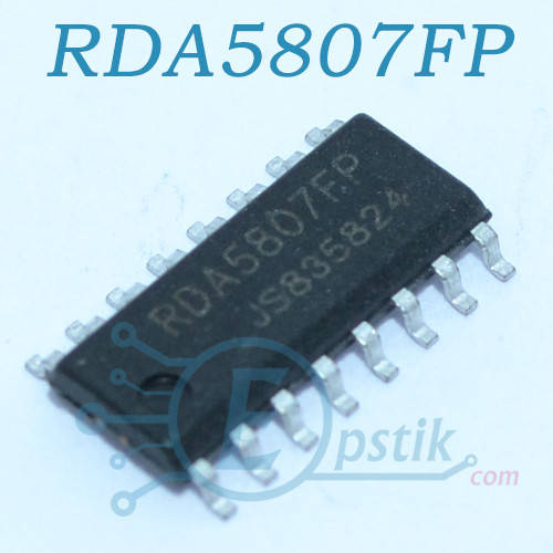 

RDA5807SP, приемник FM диапазона, SOP16
