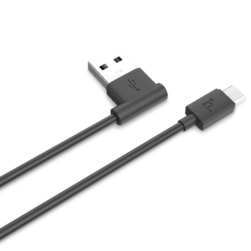 

Кабель Micro USB HOCO L Shape UPM10 120см |2.1A| Черный