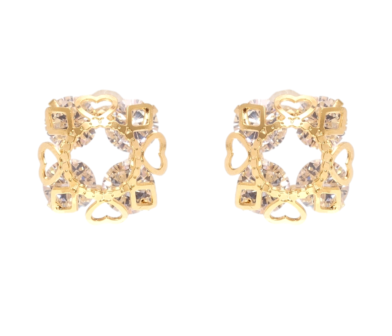 

Серьги Xuping Позолота 18K гвоздики (пусеты) "Кристаллы с накладкой"