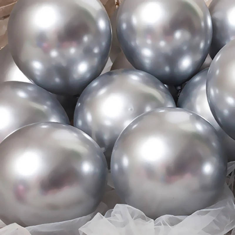 

Шар воздушный 10 дюймов (25 см) ХРОМ СЕРЕБРО