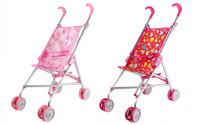 

Коляска для кукол, тросточка, поворотные колеса, Разные цвета