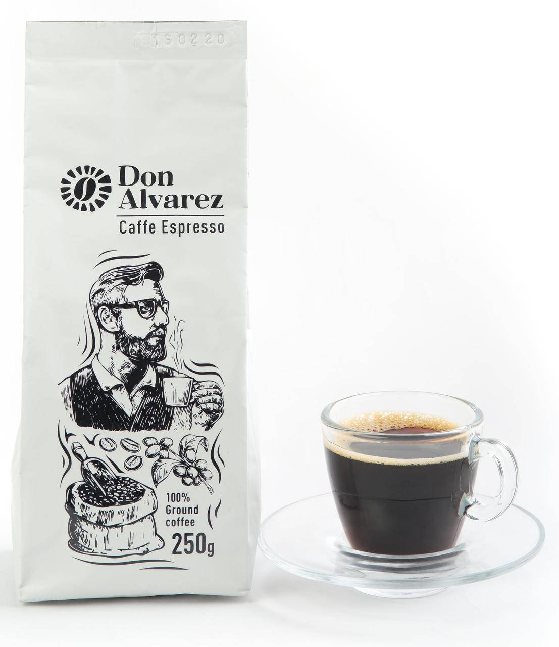 

Don Alvarez Caffe Espresso молотый кофе 250 г 100 % Арабика