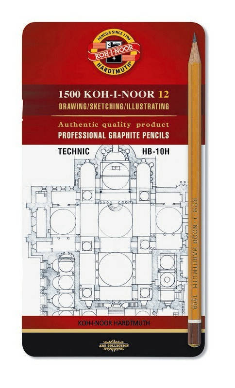 

Олівці графітні 1500 Technic, НВ-10Н, 12 шт.