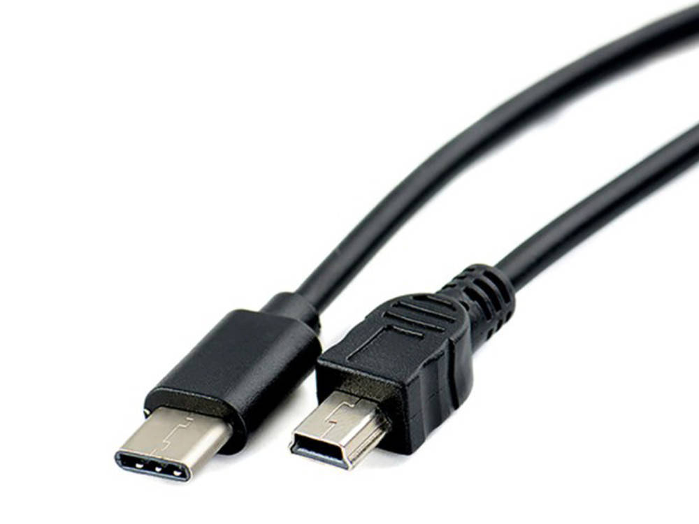 

Кабель переходник с USB Type C на Mini USB Черный